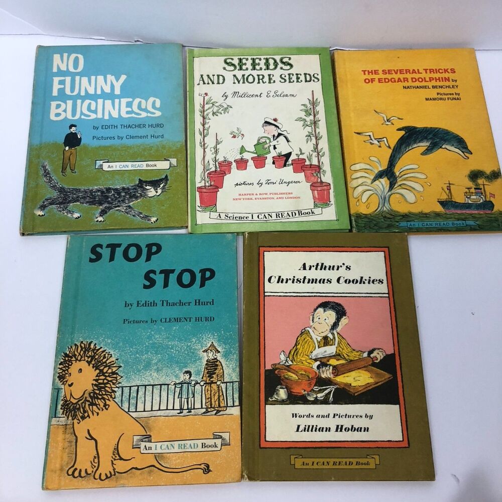 Lot of 5 Vintage I CAN READ Books Children Kids Hardcover 1970s